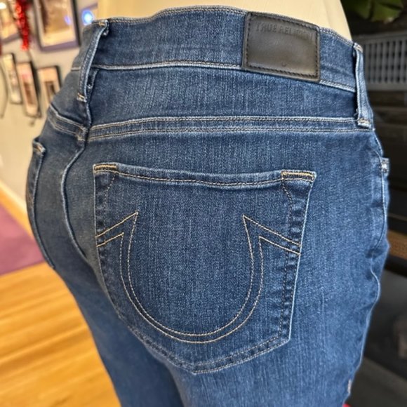Women's True Religion Becca Mid Rise Bootcut Denim Jeans, Size 32 - Picture 1 of 14